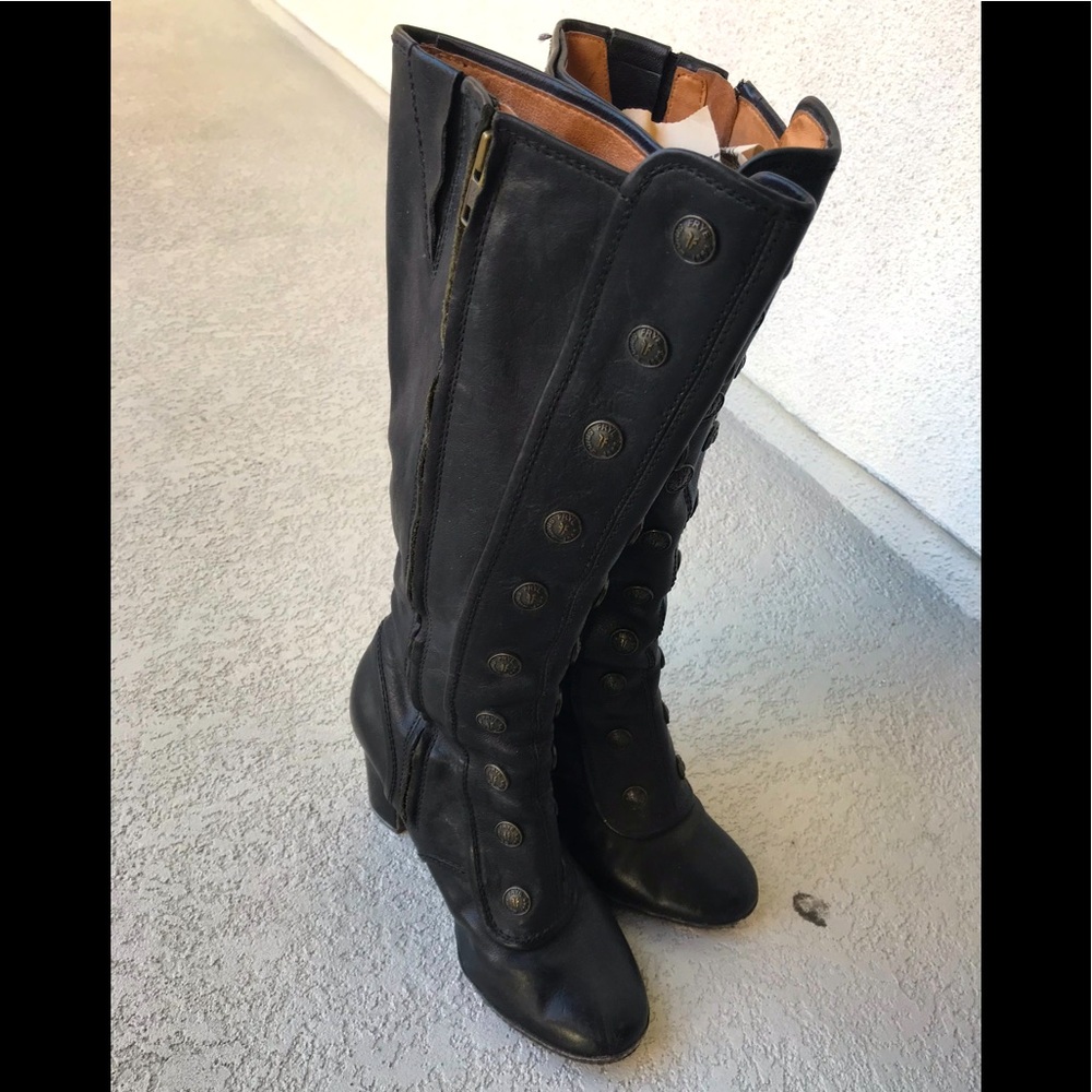 FRYE Women's Adrienne Button Tall Boot size 8